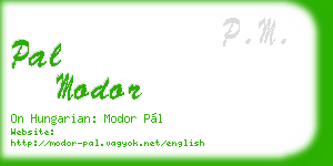 pal modor business card